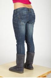 Leg Whole Body Woman Casual Jeans Average Studio photo references